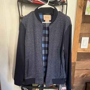 Boston Traders Blue and Gray Bomber Jacket